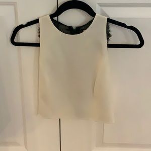 Alice + olivia crop top with lace back